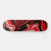 Rot und Schwarz Abstrakt Skateboard (Horizontal)