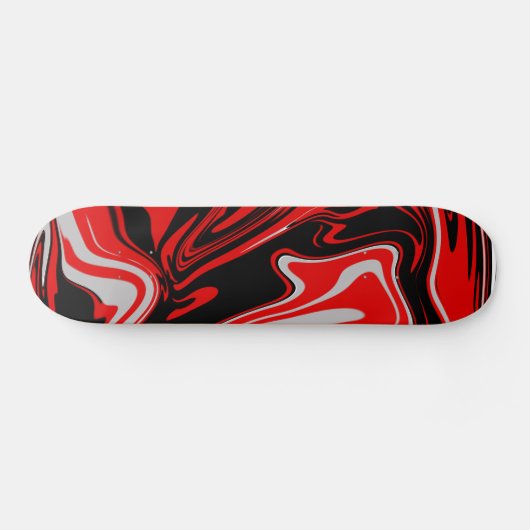 Rot und Schwarz Abstrakt Skateboard (Horizontal)