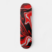 Rot und Schwarz Abstrakt Skateboard (Vorderseite)