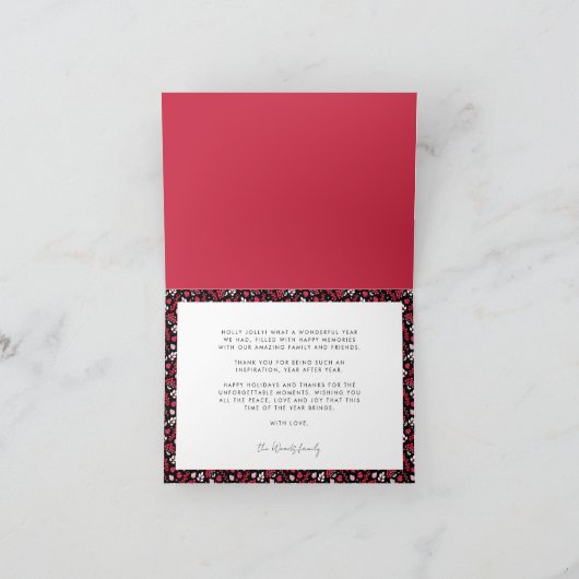 Rot und schwarz Bauernhof Klassische Weihnachten (Innenseite)