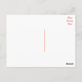 Rot und Schwarz Blütenrahmen Danke Postcard Postkarte (Rückseite)