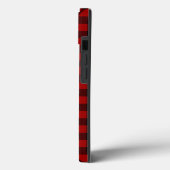 Rot und Schwarz Buffalo Kariert Case-Mate iPhone Hülle (Rückseite / Links)