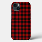 Rot und Schwarz Buffalo Kariert Case-Mate iPhone Hülle (Rückseite)