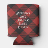 Rot und Schwarz Buffalo Kariert Dosenkühler (Rückseite)