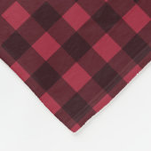 Rot und Schwarz Buffalo Kariert Fleece Blanken (Ecke)