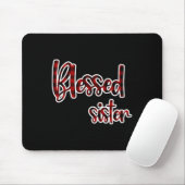 Rot und Schwarz Buffalo Kariert gesegnete Schweste Mousepad (Mit Mouse)