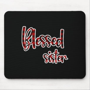 Rot und Schwarz Buffalo Kariert gesegnete Schweste Mousepad