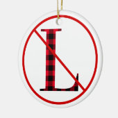 Rot und Schwarz Buffalo Kariert No L Keramik Ornament (Links)