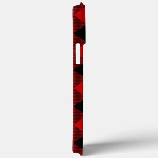 Rot und Schwarz Buffalo Kariert Personalisiert Case-Mate iPhone Hülle (Rückseite / Rechts)