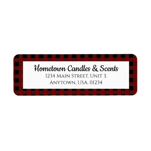 Rot und Schwarz Buffalo Kariert Rustikales Geschäf (Vorne)