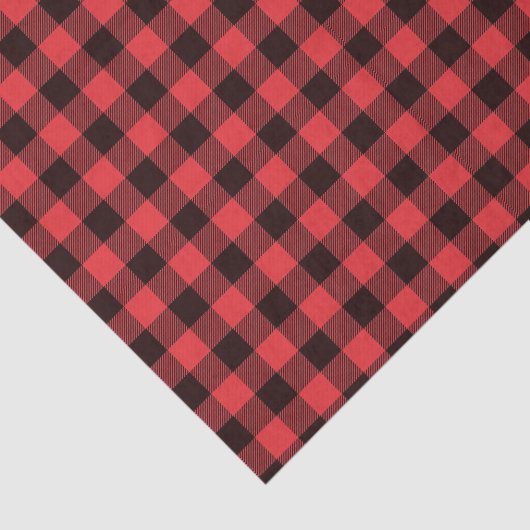 Rot und Schwarz Buffalo Kariert Seidenpapier (Ausschnitt)