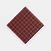 Rot und Schwarz Buffalo Kariert Serviette (Ecke)