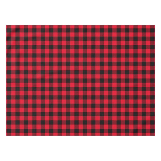 Rot und Schwarz Buffalo Kariert Tischdecke (Vorderseite (Horizontal))