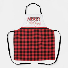Rot und Schwarz Buffalo Karierte Weihnachtsfeier S Schürze