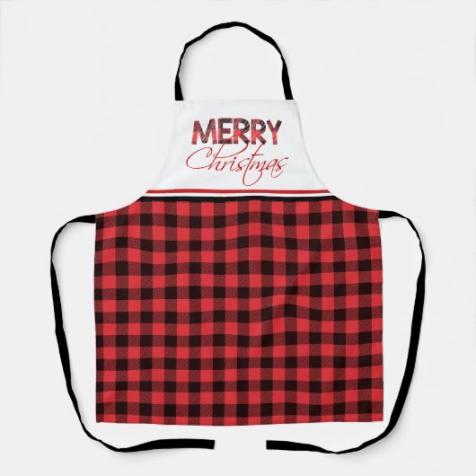 Rot und Schwarz Buffalo Karierte Weihnachtsfeier S Schürze (Vorderseite)
