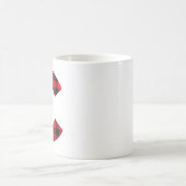 Rot und Schwarz Buffalo, Karierter fett Letter C M Kaffeetasse (Mittel)