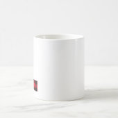 Rot und Schwarz Buffalo, Karierter fett Letter L M Kaffeetasse (Mittel)