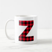 Rot und Schwarz Buffalo Karierter fettformatiger L Kaffeetasse (Links)