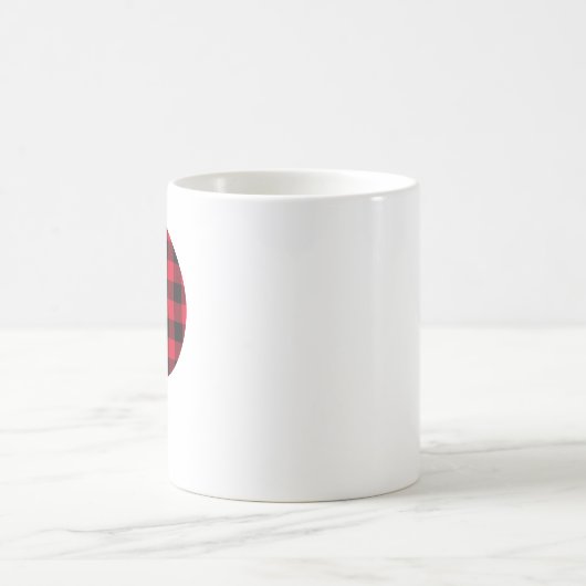 Rot und Schwarz Buffalo, Karierter fettgedruckter Kaffeetasse (Mittel)