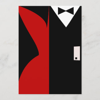 Rot und Schwarz Cocktail Abendessen Party Einladung