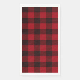 Rot und Schwarz Country Buffalo Kariert Serviette
