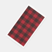 Rot und Schwarz Country Buffalo Kariert Serviette (Ecke)