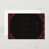Rot und schwarz Damask Gothic Wedding Save the Dat Save The Date (Vorne/Hinten)