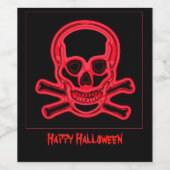 Rot und Schwarz, digitale Kunst personalisiert Weinetikett (Einzelnes Label)