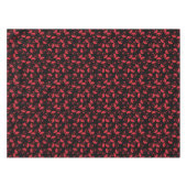Rot und Schwarz Dunkles Ästhetisches Schädelmuster Tischdecke (Vorderseite (Horizontal))