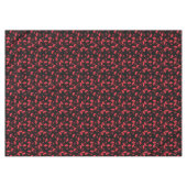 Rot und Schwarz Dunkles Ästhetisches Schädelmuster Tischdecke (Vorderseite (Horizontal))
