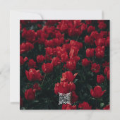 Rot und Schwarz Elegante Einladung zur Hochzeit (Rückseite)