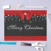 Rot und Schwarz Frohe Weihnachten Seidenpapier (Handwerk)