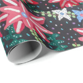 Rot und Schwarz Geschenkpapier (Rolleneckpunkt)