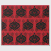 Rot und Schwarz Geschenkpapier (Flach)