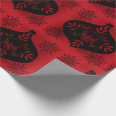 Rot und Schwarz Geschenkpapier (Ecke)