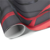Rot und Schwarz Geschenkpapier (Rolleneckpunkt)
