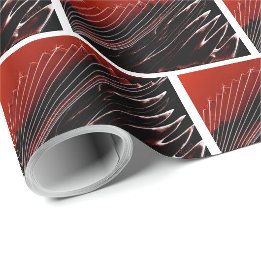 Rot und Schwarz Geschenkpapier (Rolleneckpunkt)