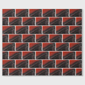 Rot und Schwarz Geschenkpapier (Flach)