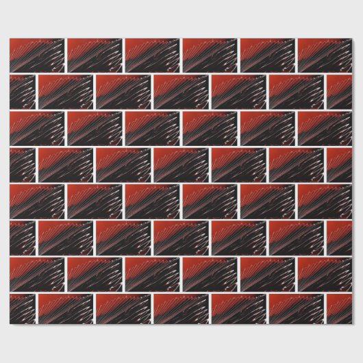 Rot und Schwarz Geschenkpapier (Flach)