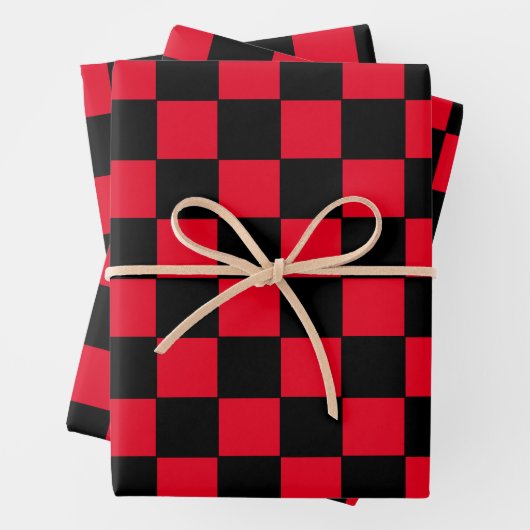 Rot und Schwarz Geschenkpapier Set (Beispiel)