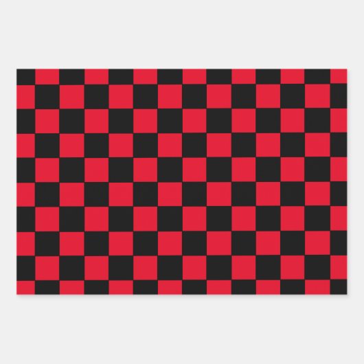 Rot und Schwarz Geschenkpapier Set (Vorderseite)