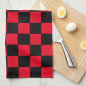 Rot und Schwarz Geschirrtuch (Viertel Falte)