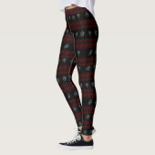 Rot und schwarz gestreift leggings (Links)
