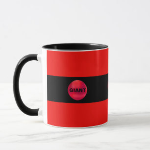 Rot und Schwarz gestreift Tasse