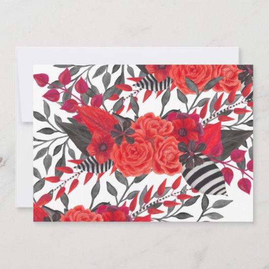 Rot und Schwarz | Gothic Glam Save the Date (Rückseite)