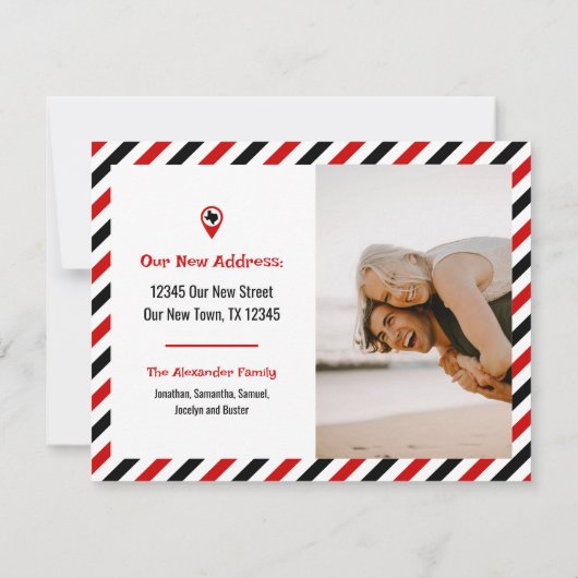 Rot und Schwarz haben wir das gestreifte bewegte F (Rückseite)