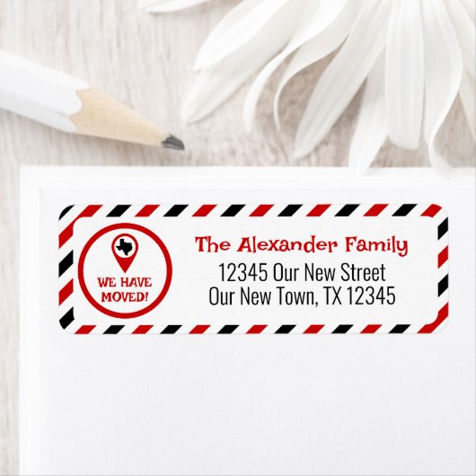 Rot und Schwarz haben wir uns bewegt Streifen (Insitu)