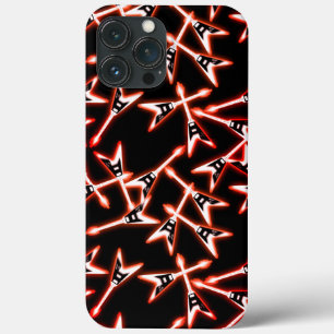 Rot und Schwarz Heavy Metal Electric Gitarren Must Case-Mate iPhone Hülle