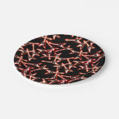 Rot und Schwarz Heavy Metal Electric Gitarren Must Pappteller (Schrägansicht)