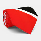 Rot und Schwarz in Weiß Krawatte (Gerollt)